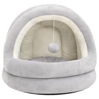 Kattenmand 40x40x35 cm grijs en cr&egrave;mekleurig 3