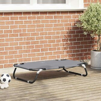 Hondenbed Lichtgrijs m Oxford Stof en Staal 1