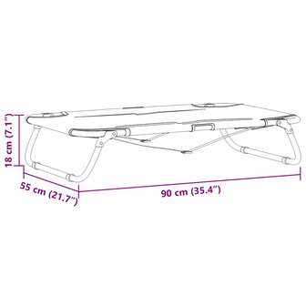 Hondenbed Lichtgrijs 90 x 55 x 18 cm Oxford Stof en Staal 9