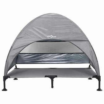 Verhoogd Hondenbed Lichtgrijs 127 x 81 x 108 cm Stof en Staal 4