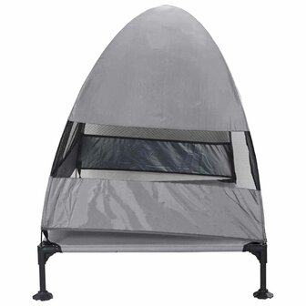 Verhoogd Hondenbed Lichtgrijs 127 x 81 x 108 cm Stof en Staal 5