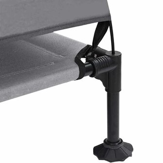 Verhoogd Hondenbed Lichtgrijs 127 x 81 x 108 cm Stof en Staal 7