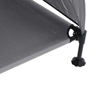 Verhoogd Hondenbed Lichtgrijs 127 x 81 x 108 cm Stof en Staal 8