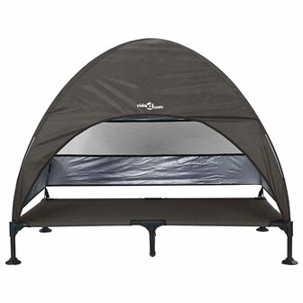 Verhoogd Hondenbed Bruin 127 x 81 x 108 cm Stof en Staal 4