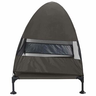 Verhoogd Hondenbed Bruin 127 x 81 x 108 cm Stof en Staal 5
