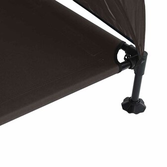 Verhoogd Hondenbed Bruin 127 x 81 x 108 cm Stof en Staal 8