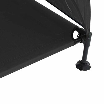 Verhoogd Hondenbed Zwart 127 x 81 x 108 cm Stof en Staal 8