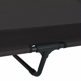 Verhoogd Hondenbed Zwart 127 x 81 x 108 cm Stof en Staal 9