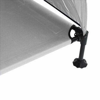 Verhoogd Hondenbed Zilvergrijs 127 x 81 x 108 cm Stof en Staal 8
