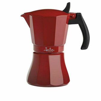 Percolator JATA Cafetera de inducci&oacute;n roja vulcano Rood Aluminium 12 Koppar (1 Stuks) 1
