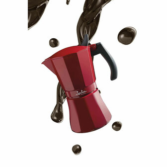 Percolator JATA Cafetera de inducci&oacute;n roja vulcano Rood Aluminium 12 Koppar (1 Stuks) 3