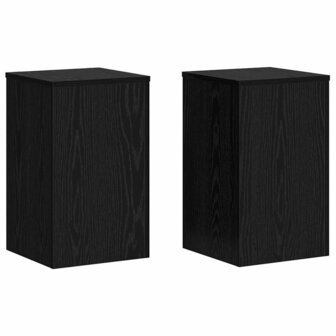 Plantenstandaard 2 pcs Zwart eiken 30 x 30 x 50 cm Bewerkt hout 2