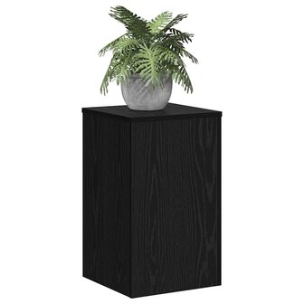 Plantenstandaard 2 pcs Zwart eiken 30 x 30 x 50 cm Bewerkt hout 3