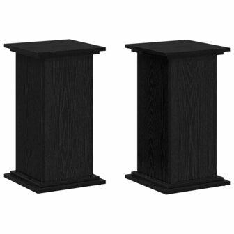 Plantenstandaard Zwart eiken 33 x 33 x 60 cm Bewerkt hout 2