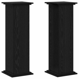 Plantenstandaard Zwart eiken 33 x 33 x 100 cm Bewerkt hout 2