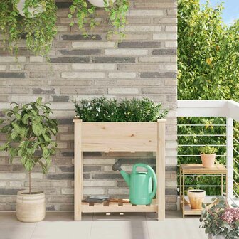 Tuin Bloempot Beige 71 x 37 x 76.5 cm Massief vurenhout 1