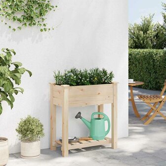 Tuin Bloempot Beige 71 x 37 x 76.5 cm Massief vurenhout 4