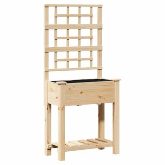 Tuin Bloempot Beige 71 x 38 x 152 cm Massief vurenhout 2