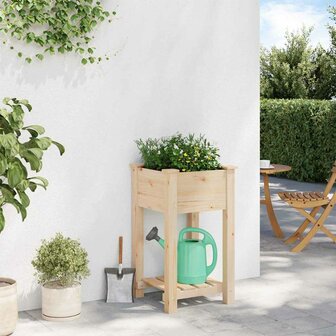Tuin Bloempot Beige 45 x 45 x 76.5 cm Massief vurenhout 4