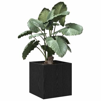 Bloempot Box Zwart eiken 40 x 40 x 40 cm Bewerkt hout 3
