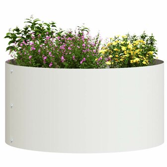 Tuin Bloempot Wit 40 x 40 x 20 cm Staal 3