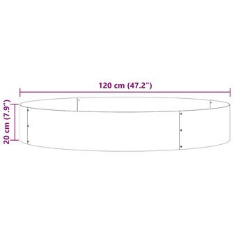 Tuin Bloempot Zilver 120 x 120 x 20 cm Gegalvaniseerd staal 9