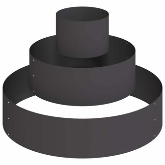 Tuin Bloempot Zwart 90 x 90 x 20 cm Staal 2