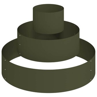 Tuin Bloempot Olijfgroen 90 x 90 x 20 cm Staal 2