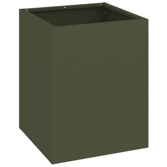 Tuin Bloempot Olijfgroen 32 x 32 x 40 cm Koudgewalst staal 2