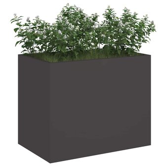 Tuin Bloempot Zwart 50 x 32 x 40 cm Koudgewalst staal 3