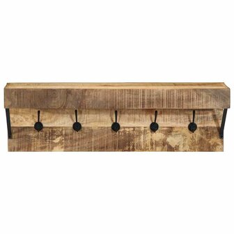 Kapstok met plank Bruin 73 x 19 x 23 cm Massief mangohout 4
