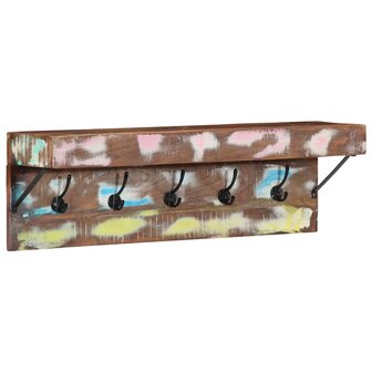 Kapstok met plank Bruin 73 x 19 x 23 cm Massief gerecycled hout 3