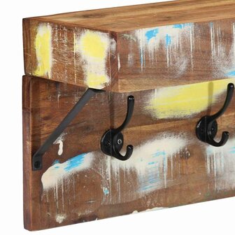 Kapstok met plank Bruin 73 x 19 x 23 cm Massief gerecycled hout 7