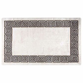 Vloerkleed wasbaar anti-slip 120x180 cm lichtbeige 2