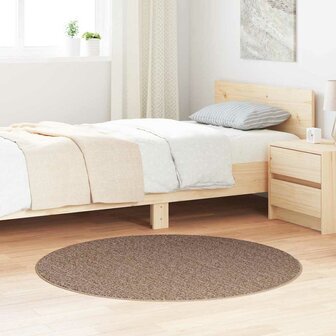 Antislip Shaggy Tapijt Bruin 120 x 120 cm PP 1