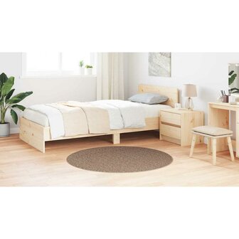 Antislip Shaggy Tapijt Bruin 120 x 120 cm PP 4