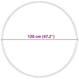 Antislip Shaggy Tapijt Bruin 120 x 120 cm PP 9