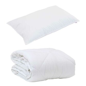 Dekbed met Kussen Anders 2 pcs Wit 155 x 200 cm Microfibre 2