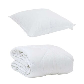 Dekbed met Kussen Anders 2 pcs Wit 155 x 220 cm Microfibre 2