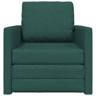 Vloerslaapbank met kussen Donkergroen 74 x 77 x 81 cm Stof 5