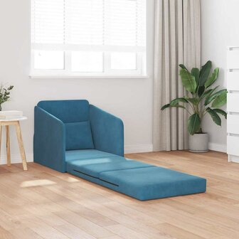 Slaapbank Blauw 65 x 80 x 83 cm Fluweel 3
