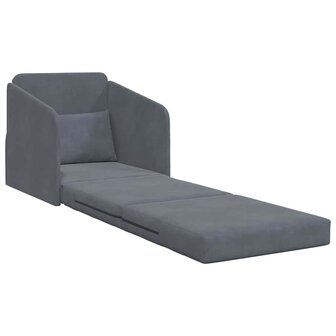 Slaapbank Donkergrijs 65 x 80 x 83 cm Fluweel 4