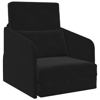 Slaapbank Zwart 65 x 80 x 83 cm Fluweel 2