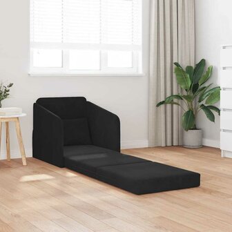 Slaapbank Zwart 65 x 80 x 83 cm Fluweel 3