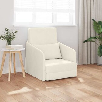 Slaapbank Cr&egrave;me 65 x 80 x 83 cm Fluweel 1