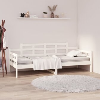 Slaapbank massief grenenhout wit 80x200 cm 1