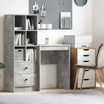 Bureau Betongrijs 60 x 40 x 76 cm Bewerkt hout 1