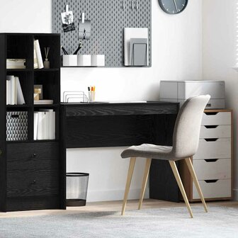Bureau Zwart eiken 100 x 40 x 76 cm Bewerkt hout 1