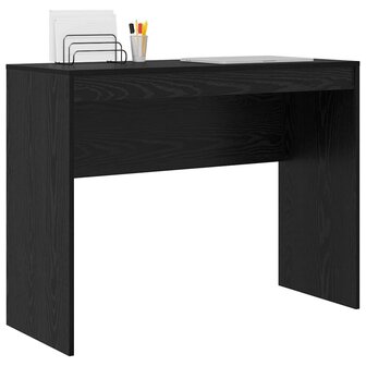Bureau Zwart eiken 100 x 40 x 76 cm Bewerkt hout 3