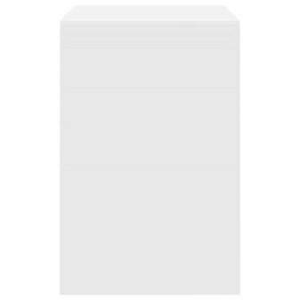 Bureau Wit 80 x 50 x 76 cm Bewerkt hout 6